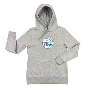 Philadelphia 76ers Hoodie Womens Small Gray Pullover Hooded Sweatshirt Fanatics